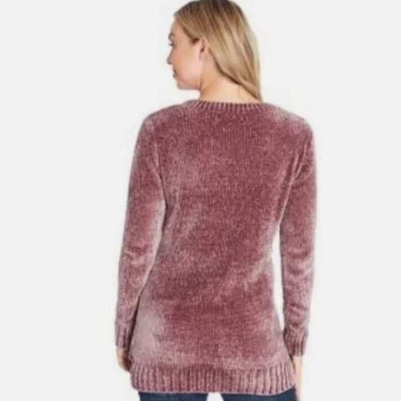 NWOT Orvis Women's Misty Rose Chenille Long Sleeve V-neck Tunic Sweater Size L - Picture 3 of 15
